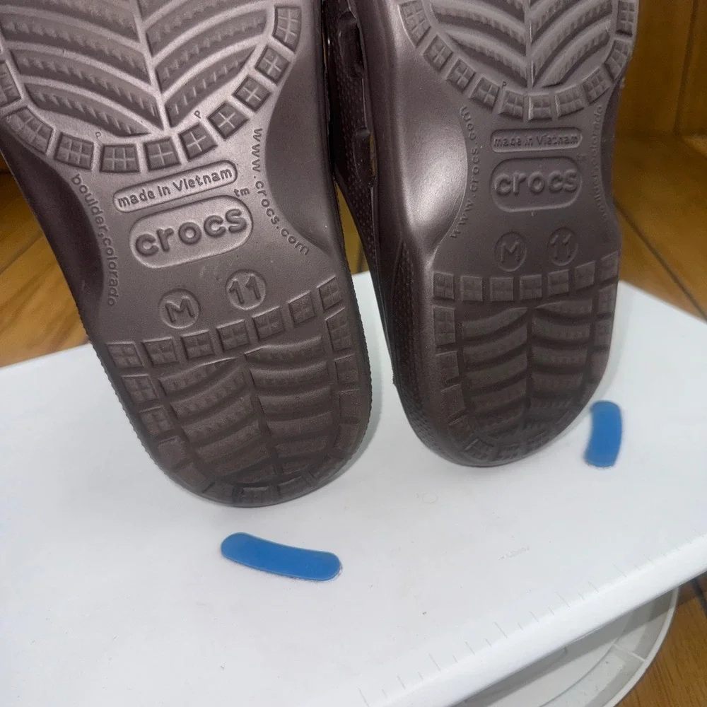 Crocs Classic Slide‎ Mens 11 Chocolate Brown Comfort Sandals 206121-206